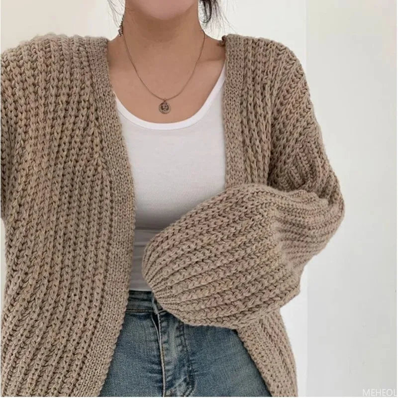 Casual Versatile Knit Cardigan Sweater