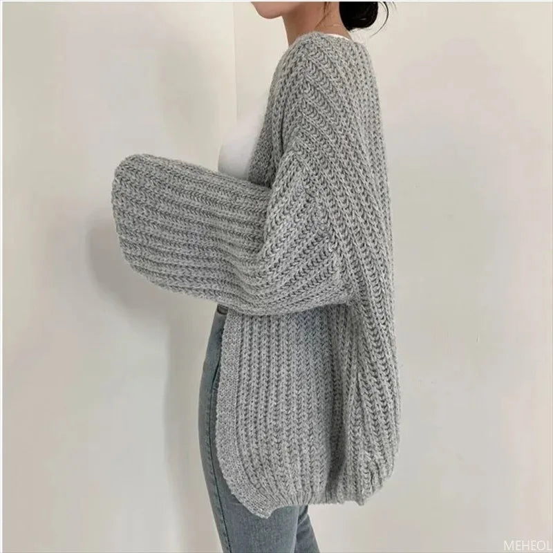 Casual Versatile Knit Cardigan Sweater