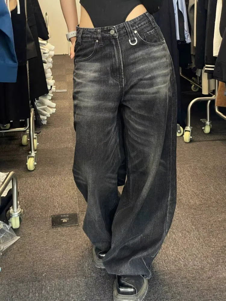 Vintage Black Wide Leg Jeans