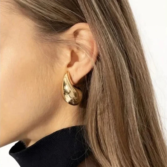 DomeDrop gold earrings