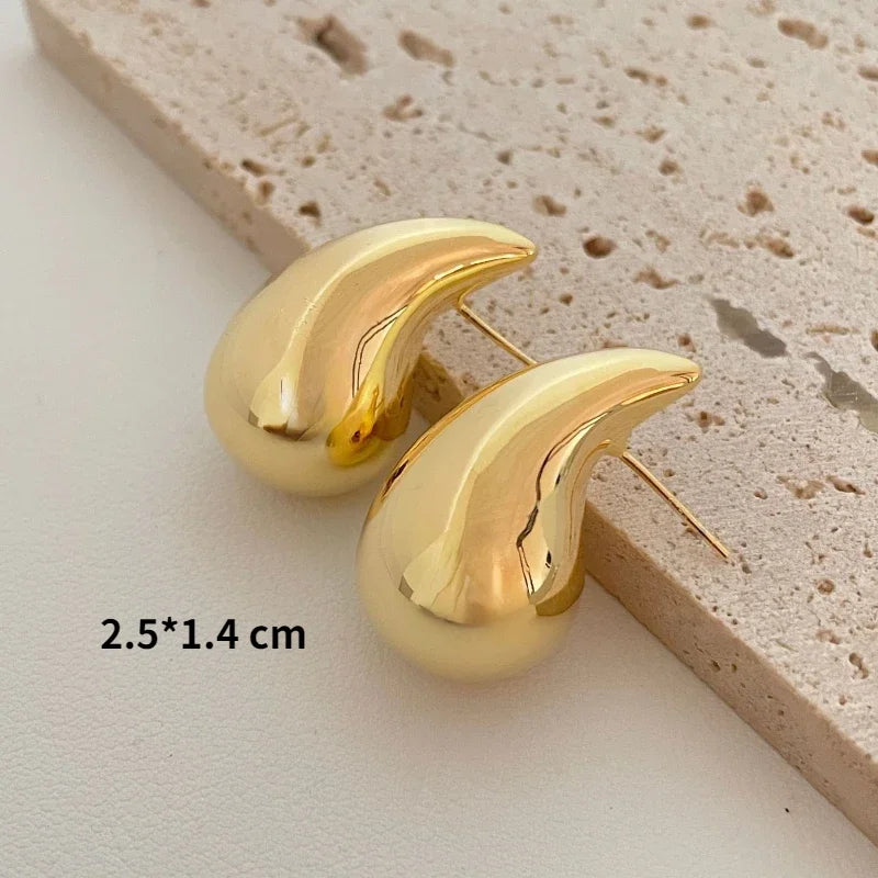 DomeDrop gold earrings