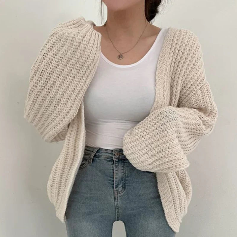 Casual Versatile Knit Cardigan Sweater