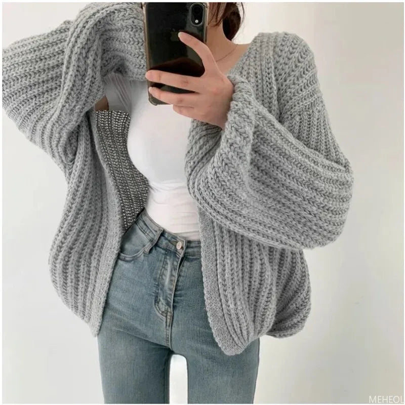 Casual Versatile Knit Cardigan Sweater