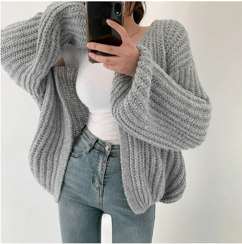 Casual Versatile Knit Cardigan Sweater