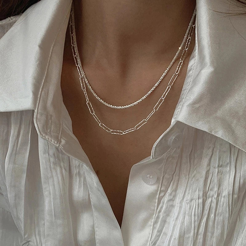 Clavicle chain choker necklace